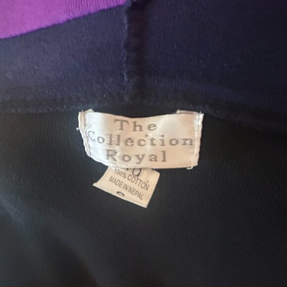 The Collection Royal Nepal Rainbow Patch Hand-Painted Sweatshirt | S (32" Bust) - Picture 9 of 11